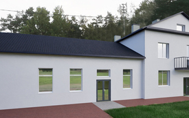 Wizualizacja zmodernizowanej świetlicy.