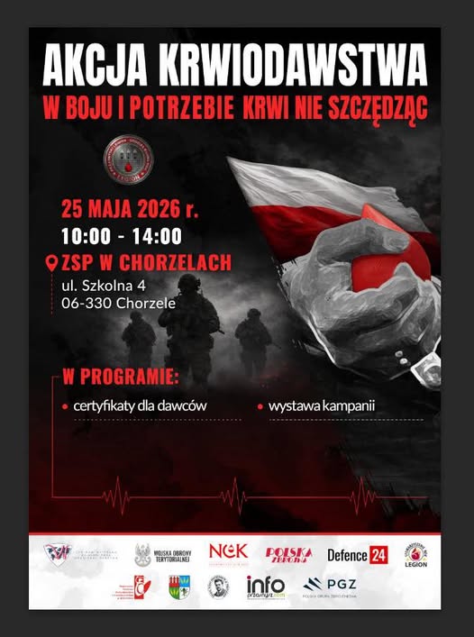 Plakat - akcja krwiodawstwa