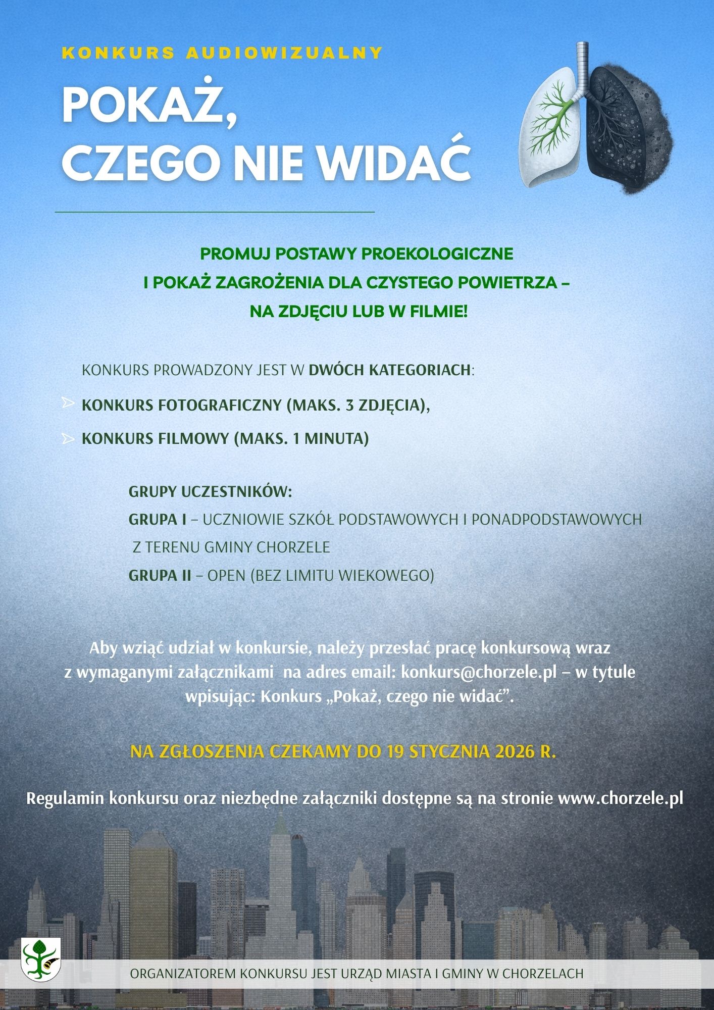 Plakat konkursowy "Pokaż, czego nie widać"