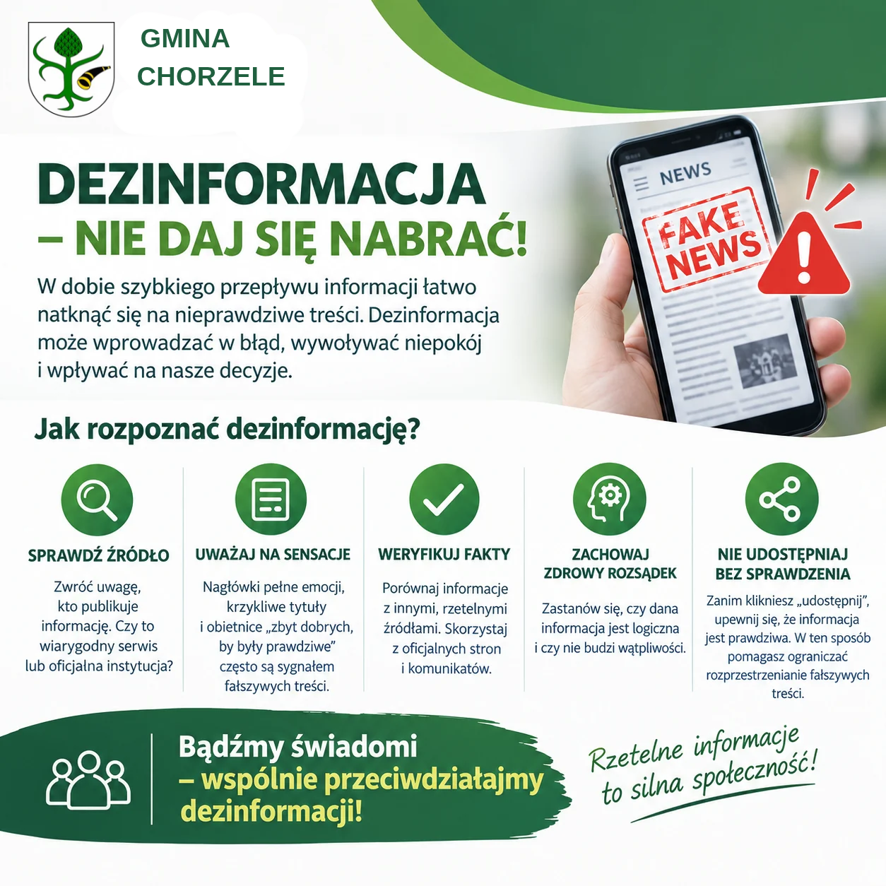 plakat o&nbsp;dezinformacji