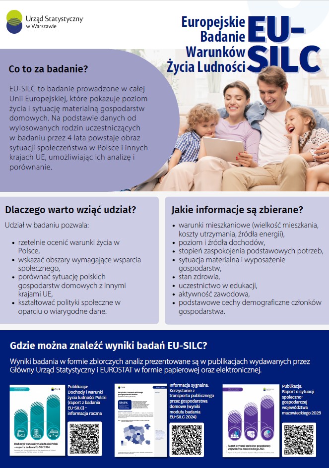 Ulotka GUS w&nbsp;Warszawie