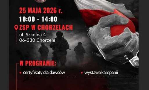 Akcja krwiodawstwa - plakat