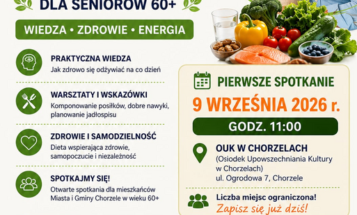 Zdjęcie do Warsztaty z dietetykiem dla senior&oacute;w 60+ &ndash; zapraszamy!