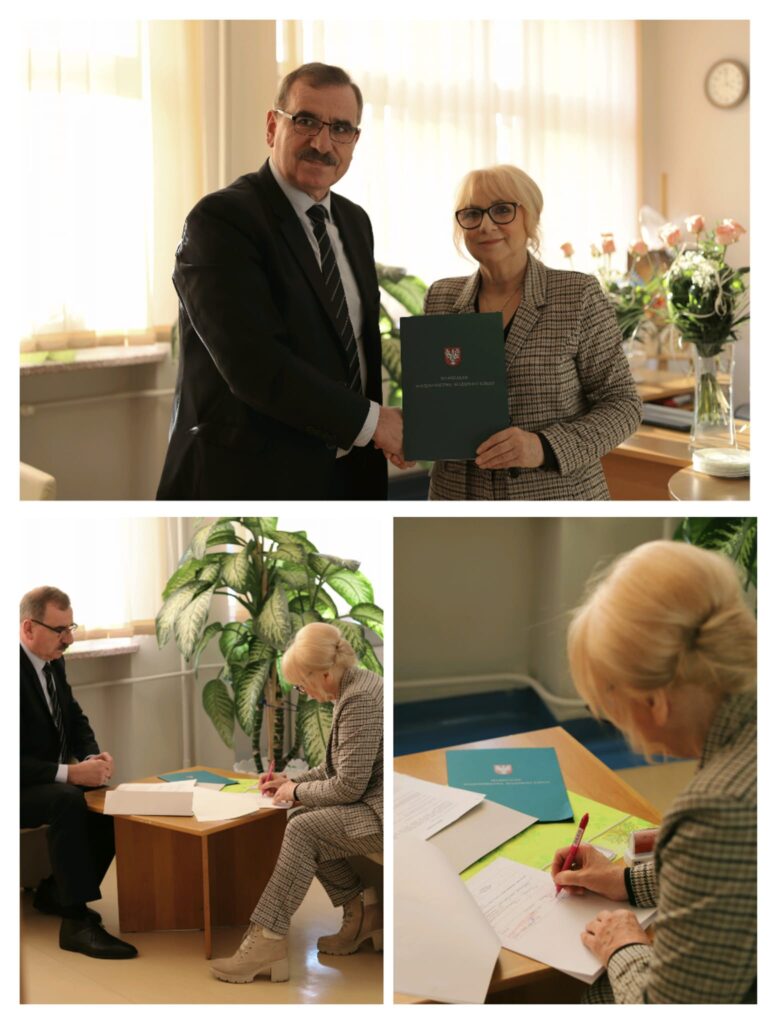 Umowę darowizny, Burmistrz Beata Szczepankowska podpisała z Krzysztofem Bałdygą - Zastępcą Dyrektora ds. Techniczno-Eksploatacyjnych