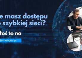 grafika z napisem "nie masz dostępu do szybkiej sieci? zgłoś to na internet.gov.pl