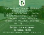 Grafika informująca o spotkaniu konsultacyjnym