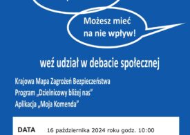 Plakat informujący o debacie