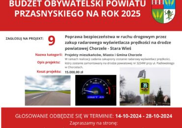 Głosowanie na Budżet Obywatelski Powiatu Przasnyskiego na 2025 rok