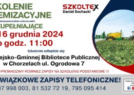 Plakat szkolenie chemizacyjne