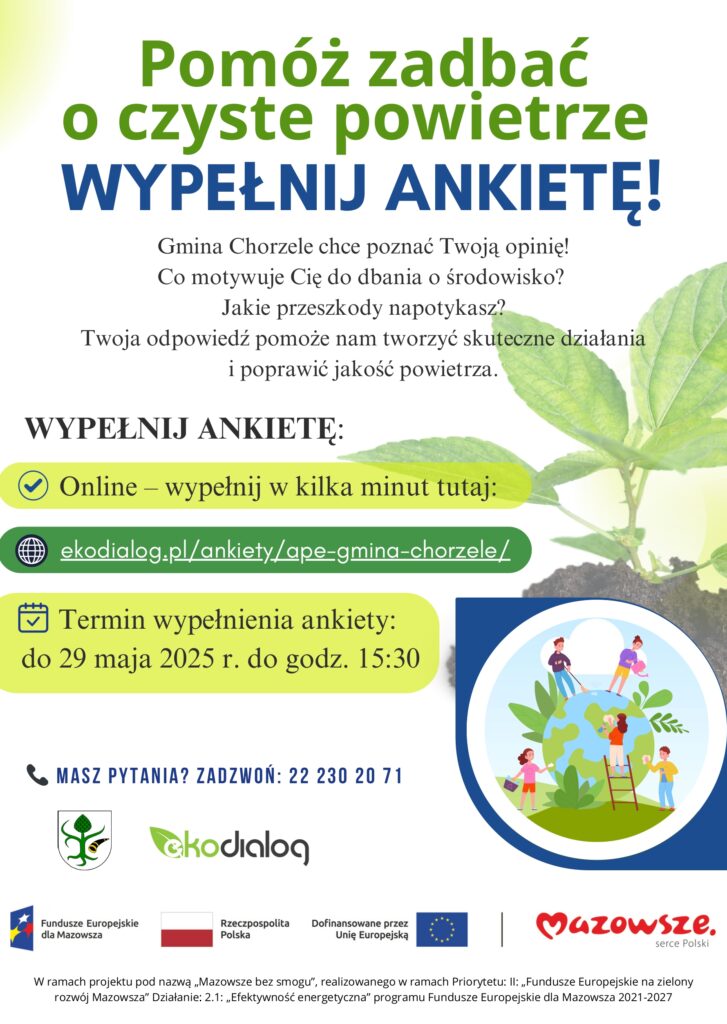 Plakat dotyczący ankiety