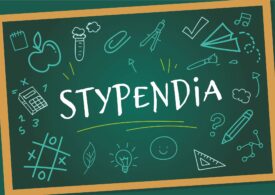 Grafika z napisem stypendia